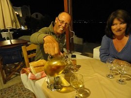 Santorini, Villa Galinia restaurant in Akrotiri