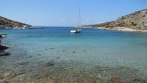 The quiet coves of Schinoussa